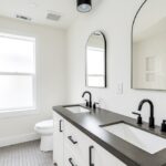 Modern,Minimalist,Bathroom,With,Sleek,Fixtures,And,Clean,Lines.,White