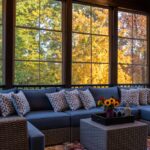 Cozy,Screened,Porch,In,Early,Morning,,Rain,Drops,On,Window